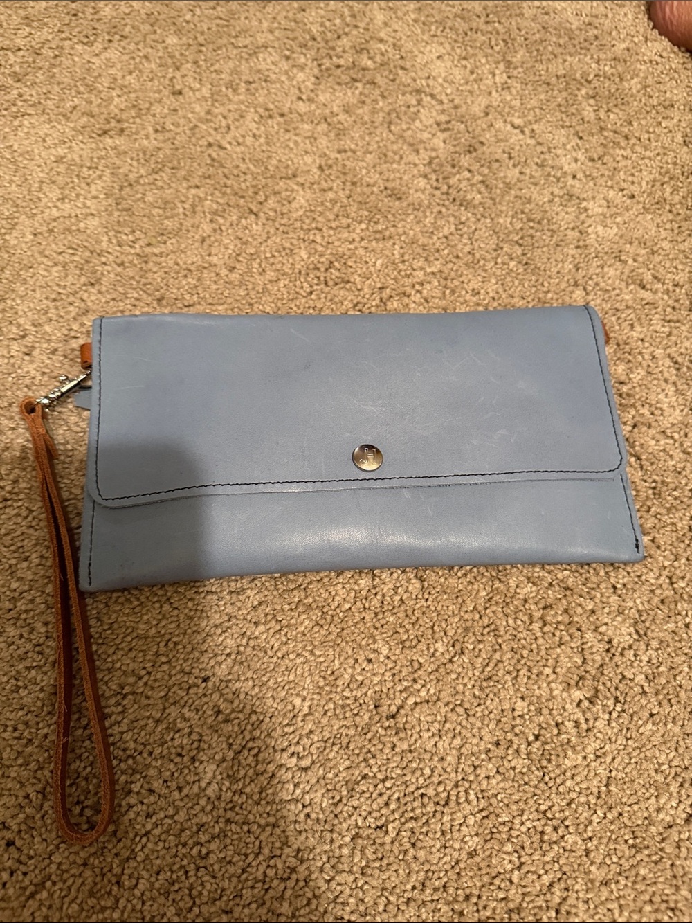Jill’s homestead  Light Blue Wristlet Clutch Wallet